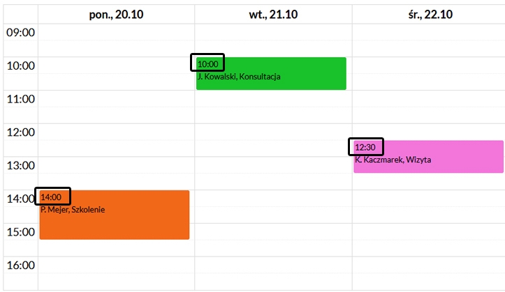 Godziny rozpoczęcia rezerwacji
